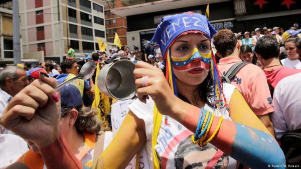Anti-Maduro protestors took to the streets of Venezuela on Friday