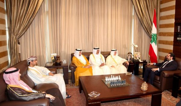 Prime Minister-Designate Saad Hariri  (R) met Ambassadors of the Gulf Cooperation Countries (GCC) on Monday November 7, 2016