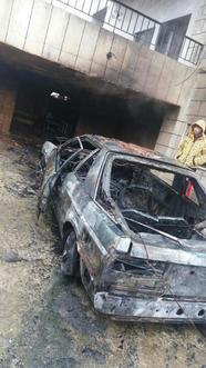 Mortada's house , car torched