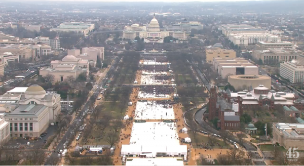Screengrab taken from the Trump Inaugural Livestream on Youtube as of 11:04 AM ET