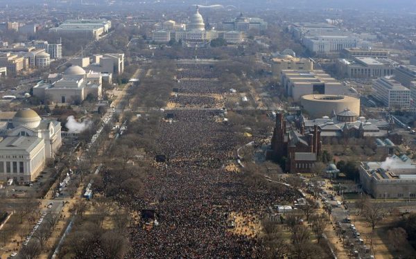 1.8 million people were thought to have attended President Barack Obama’s historic inauguration in 2009. Jewel Samad / AP