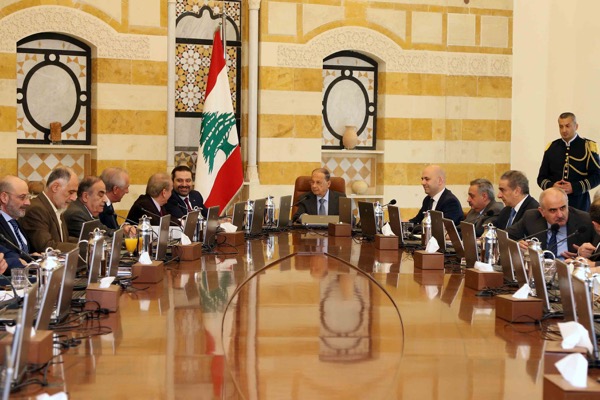 The cabinet meeting at Baabda palace
