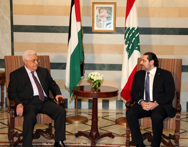 Saad Hariri Palestinian-President-Mahmoud-Abass-1