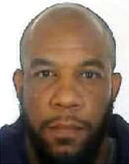 This is an undated photo released by the Metropolitan Police of Khalid Masood. Authorities identified Masood,  a 52-year-old Briton as the man who mowed down pedestrians and stabbed a policeman to death outside Parliament in London, saying he had a long criminal record and once was investigated for extremism — but was not currently on a terrorism watch list.  (Metropolitan Police via AP)