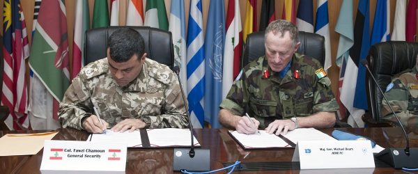 UNIFIL and Lebanon sign the agreement that transfers UN assets to Lebanon's general security 