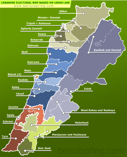 lebanese-elections-1960-law map