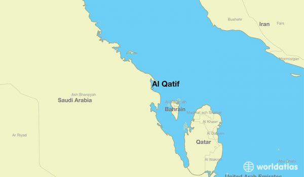 al-qatif- map, saudi arabia