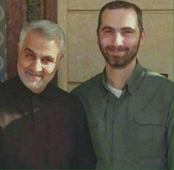 Hezbollah commander Abdulhamid Sharri with  with Iran's Gen. Qassem Soleimani who heads up all the   Quds Force. The Quds force is the foreign arm of  Iranian  revolutionary Guard which created Hezbollah in 1982 .