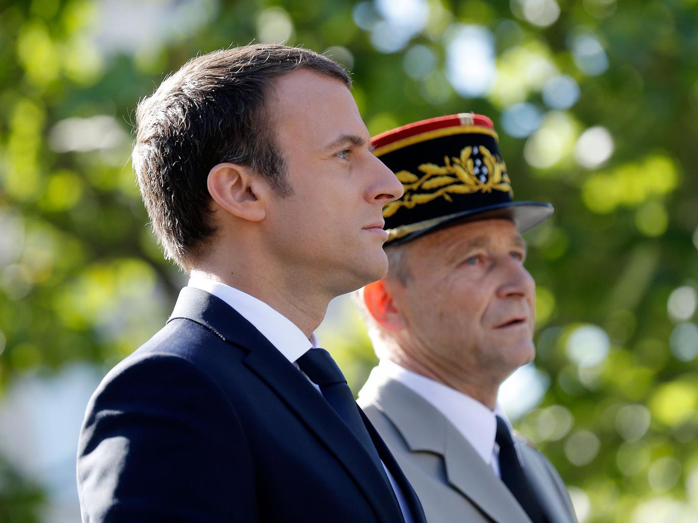 Macron w Chief of the Defence Staff, French Army General Pierre de Villiers