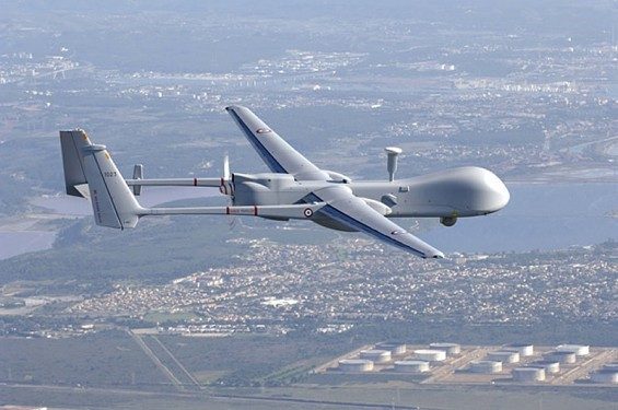 An Israeli Heron TP reconnaissance drone 
