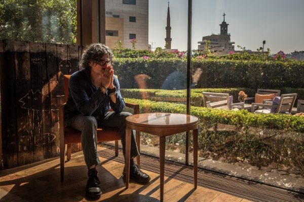 The Lebanese filmmaker Ziad Doueiri, at the Le Gray Hotel in Beirut. He was detained on arrival at the city’s airport this month and accused of treason over a movie he shot in Israel five years ago. Credit Bryan Denton for The New York Times 