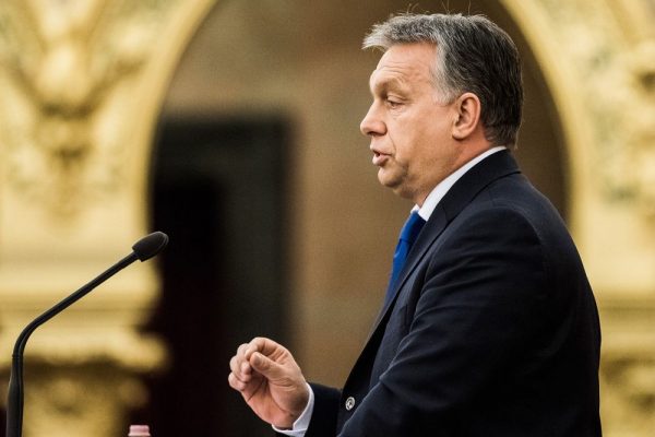 Viktor Orban renewed his assault on George Soros. Photographer: Akos Stiller/Bloomberg