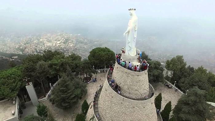 Israeli Christians visit Harisa , a significant Christian holy site in Lebanon 