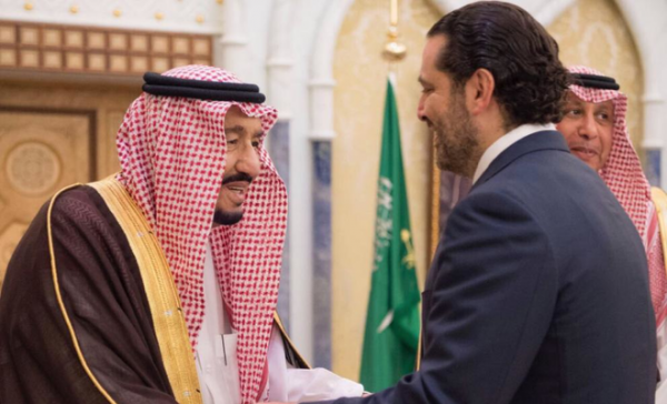 Saudi Arabia's King Salman met with  Lebanese PM Saad al-Hariri in Riyadh on November 6 [Handout/Reuters]
