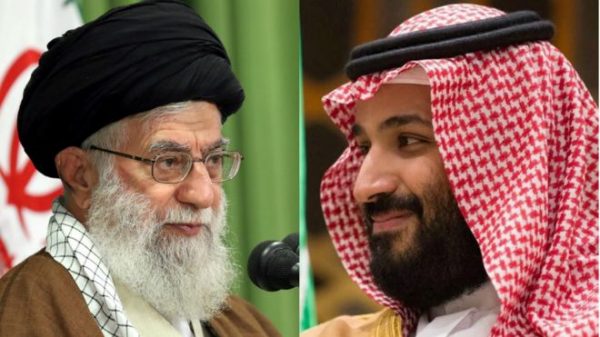 Prince Mohammed bin Salman (MbS), right, warned against trying to appease Ayatollah Ali Khamenei, who he described as the new Hitler