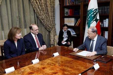 Marshall Billingslea with President Aoun