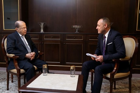 President Michel Aoun stressed in an interview on the Iraqi Alsumaria TV network on Friday that Lebanon is ready to resort to arbitrage to bring to an end the maritime dispute with Israel, warning the Jewish state of "severe consequences" it may face if a resolution isn't reached.