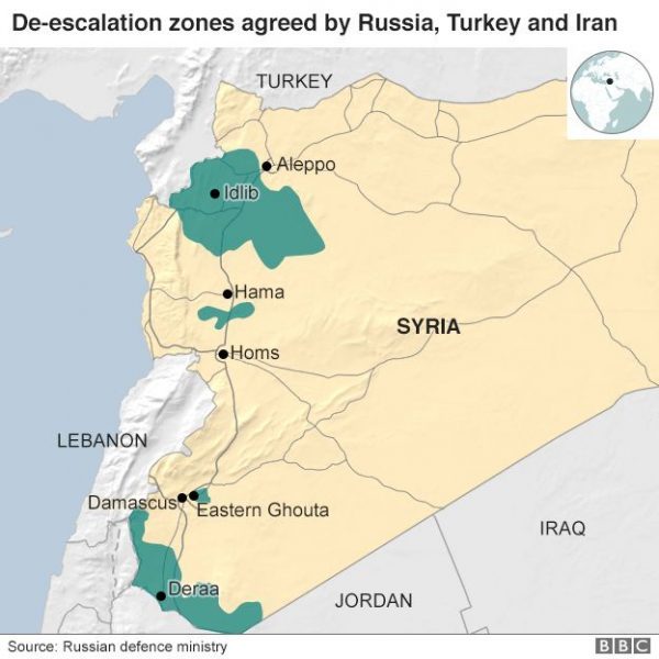 syria map idlib Ghouta