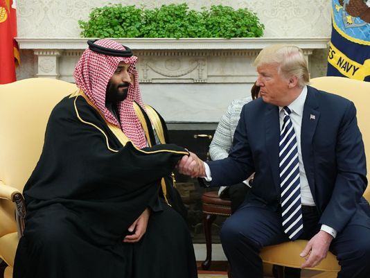 President Trump and Saudi Arabia Crown Prince Mohammed bin Salman MbS. (Photo: MANDEL NGAN, AFP/Getty Images)