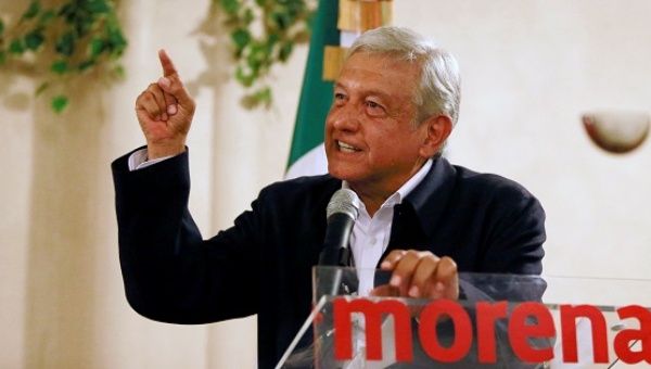 Mexico’s presidential front-runner Andres Manuel Lopez Obrador launched his campaign demanding respect for Mexicans . “Mexico and its people will not be the pinata of any foreign government,” Lopez Obrador said in a speech to thousands of people who jeered and swore at the mention of Trump. The U.S. president is almost universally disliked in Mexico.