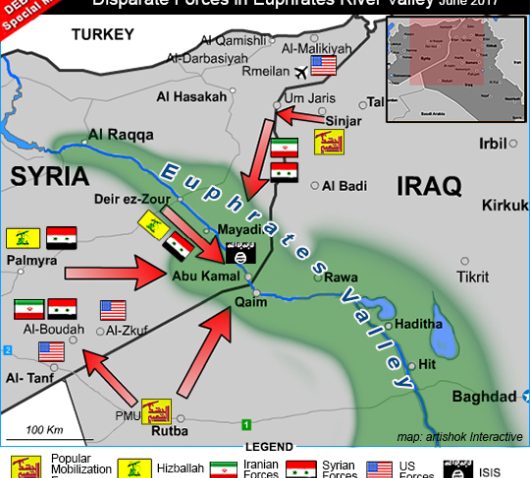 THE SYRIAN STATE AGENCY REPORTED THAT THE SYRIAN ARMY POSITIONS I NEAR ABU KAMA L WERE ATTACKED BY THE US COALITION FORCES