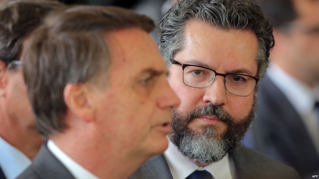 Brazilian President-elect Jair Bolsonaro, left, and his newly appointed Foreign Minister, Brazilian President-elect Jair Bolsonaro, left, and his newly appointed Foreign Minister, Ernesto Araujo