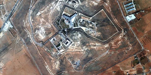 A satellite view of Sednaya Prison near Damascus (DigitalGlobe)