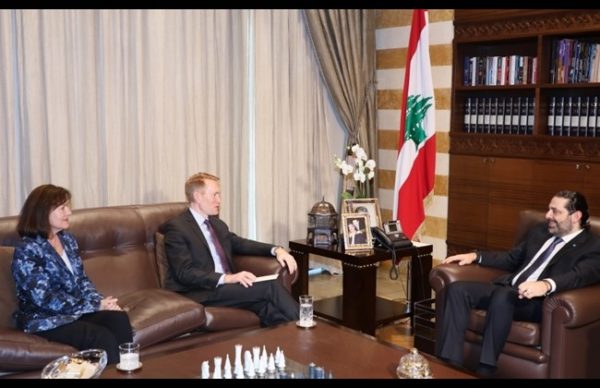 U.S. Senator James Lankford  is shown with Prime Minister Saad Hariri at the SERAIL PALACE 