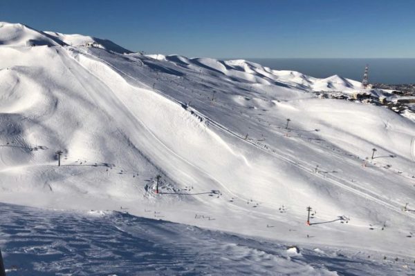 PHOTO: His latest posting to Beirut allows ABC Middle East Correspondent Adam Harvey to embrace a childhood love of skiing. (ABC News: Adam Harvey) 