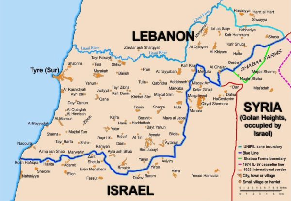 lebanon map chebaa kfar chuba, Golan