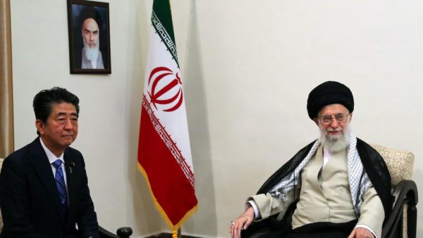 Iran's Supreme Leader Ayatollah Ali Khamenei meets with Japan's Prime Minister Shinzo Abe in Tehran, Iran June 13, 2019. Official Khamenei website via REUTERS 