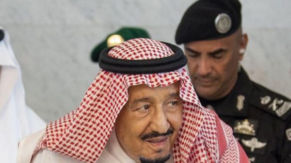 Gen Fagham (behind the Saudi king) was well-known in Saudi Arabia
