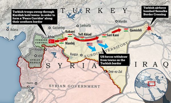 MAP TURKIEY ATTACKS KURDS