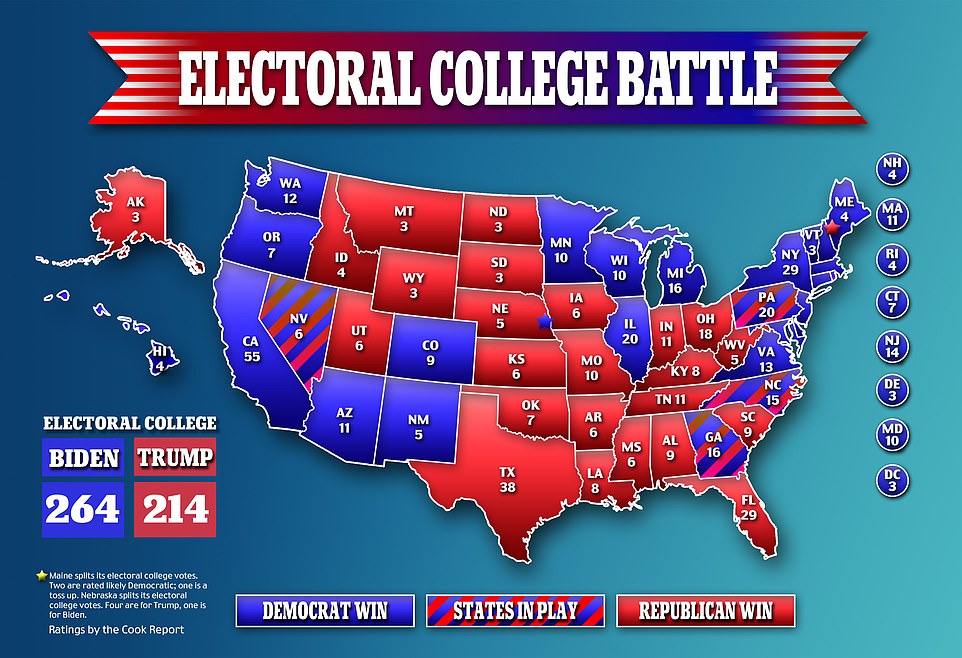 Electoral College Votes By State Map Map