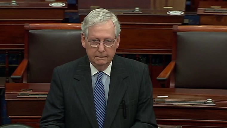 US Senate majority leader Mitch McConnell  abandons Trump