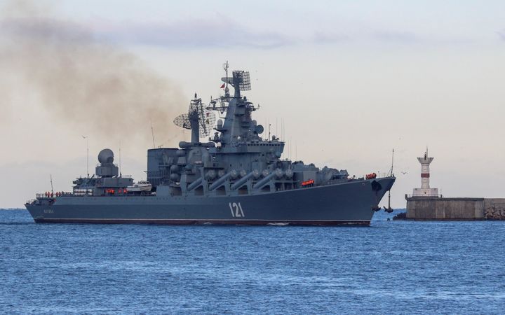 In a devastating blow to Russia its Moskva warship sinks after Ukrainian attack