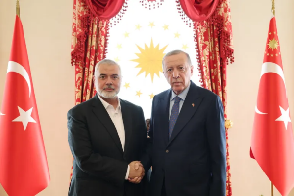 Turkish president Erdogan urges Palestinian unity after meeting Hamas chief