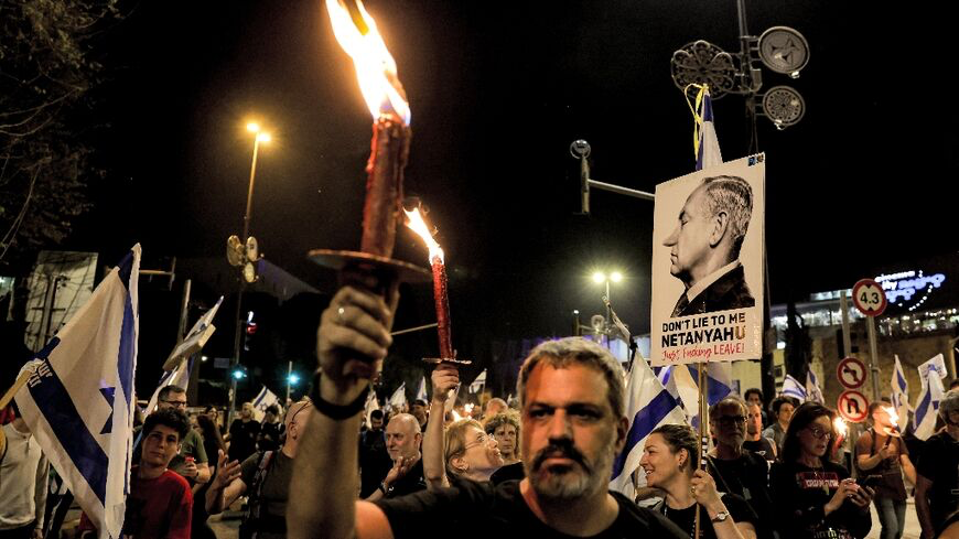 Netanyahu branded ‘traitor’ in fourth night of Israel protests