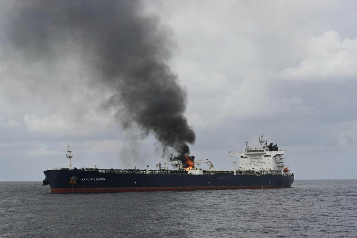 Oil tanker damaged in Houthi missile strike